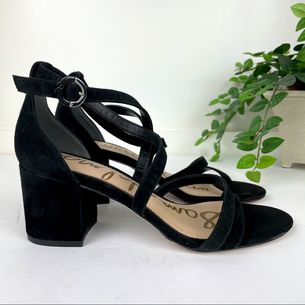 Sam Edelman Criss-Cross Open Toe Block Heel